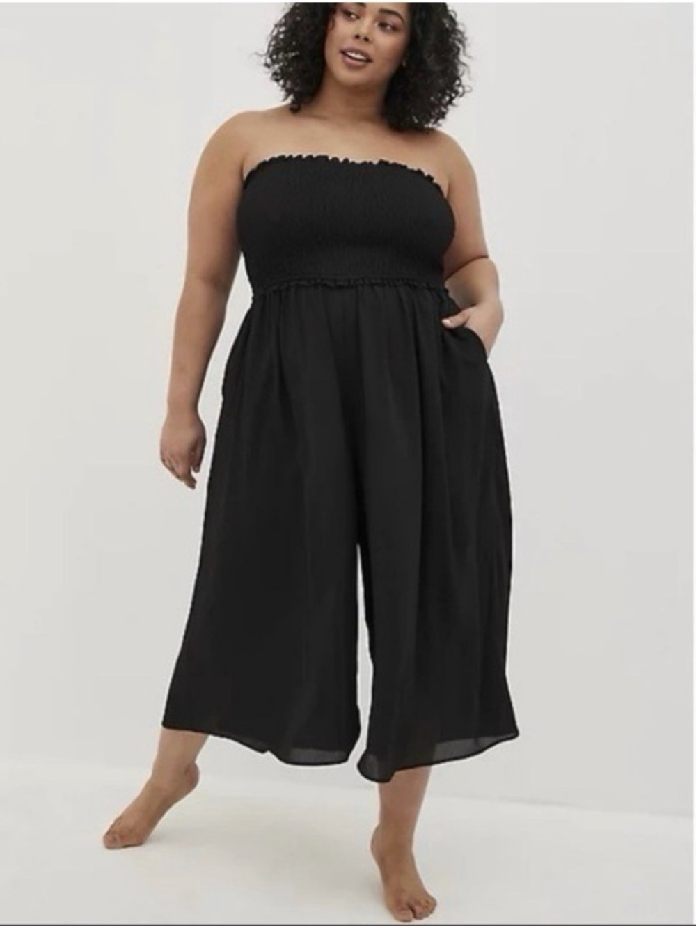Torrid Size 3- Black Strapless Jumpsuit
